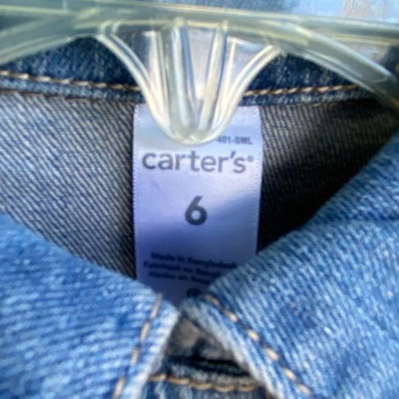 Carter's Girl's SZ 6 Denim Jean Jacket Custom Embroidered Pink Owls Barbie - Picture 4 of 4